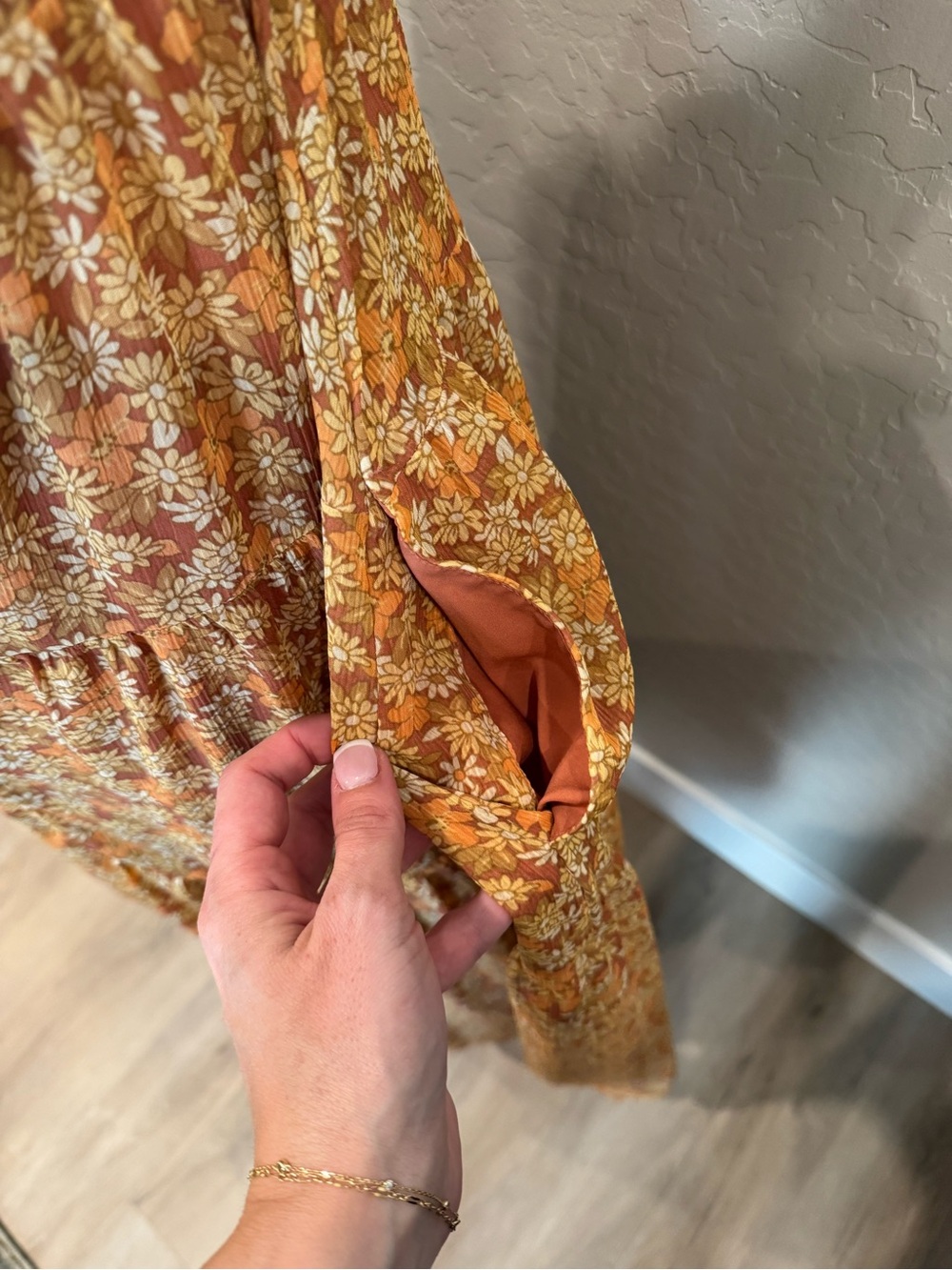 Madewell Rust Floral Tiered Maxi Dress - Picture 4 of 5